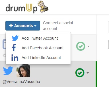 DrumUp Add Account